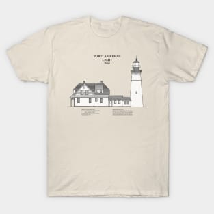 Portland Head Light Lighthouse - Maine - SBDpng T-Shirt